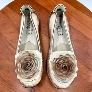 Spring Step L'Artiste Dezi Natural Leather Floral Rose Loafer Flats Women EU 38
